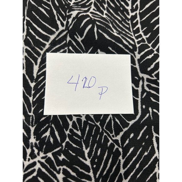 Coldwater Creek Womens Black White Leaf Print Wrap Top Sz Medium - Picture 9 of 9